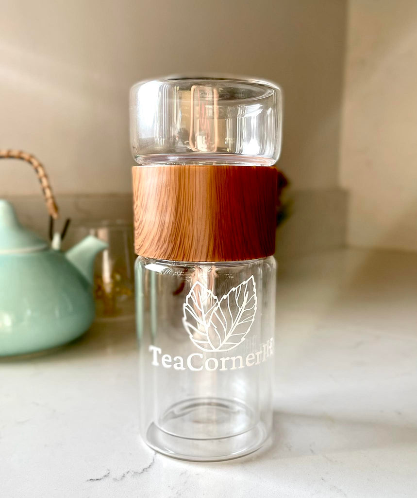 Double Walled Glass Tumbler with Built-in Tea Infuser